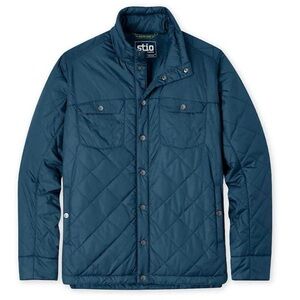 Stio sz S Men's Midnight Hour Skycrest Snap Shirt Men's Blue Quilted Jacket VGUC
